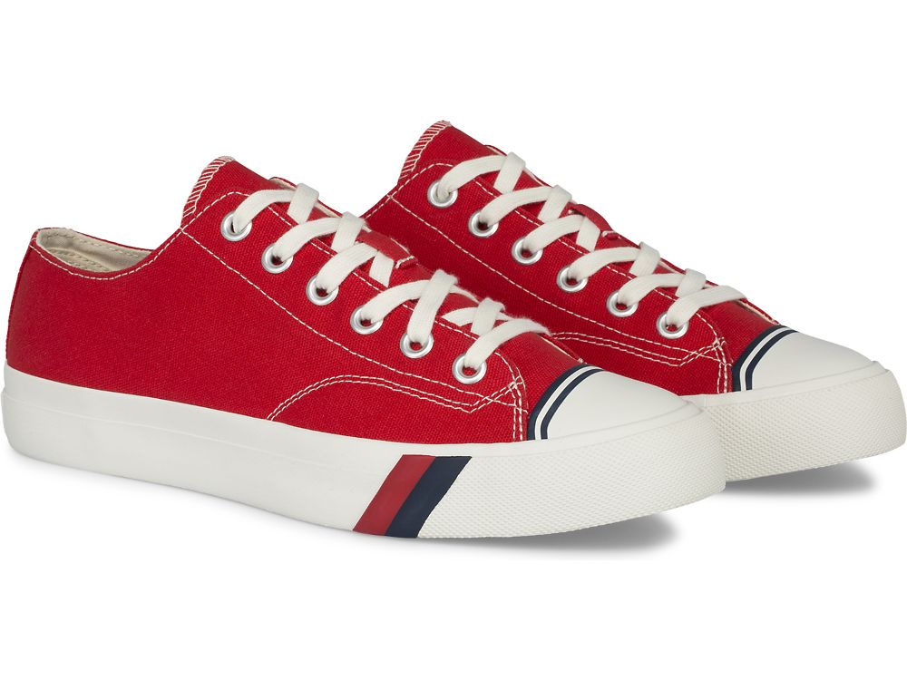 Keds Royal Lo Canvas Sneakers Heren Rood | BE-87702