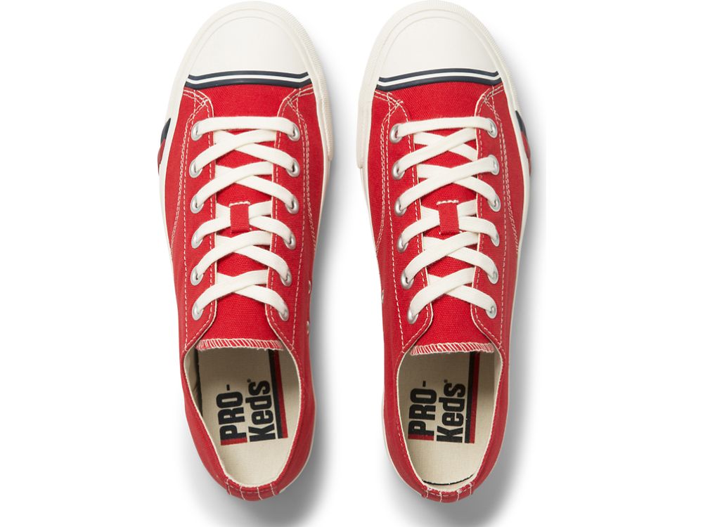 Keds Royal Lo Canvas Sneakers Heren Rood | BE-87702