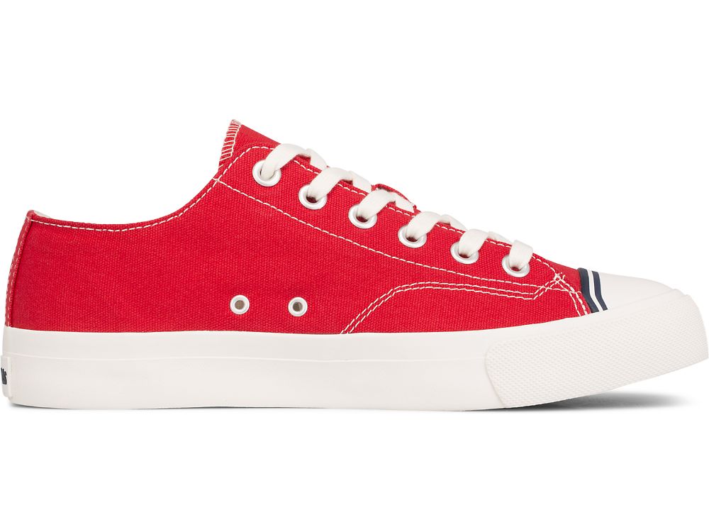 Keds Royal Lo Canvas Sneakers Heren Rood | BE-87702