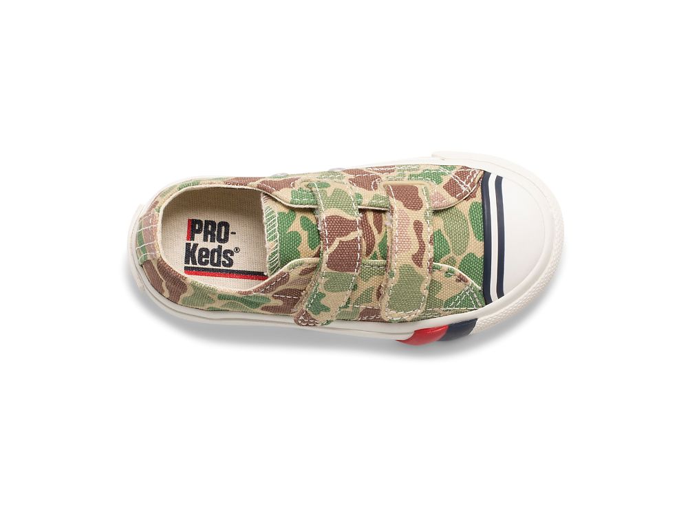 Keds Royal Lo HL Sneakers Jongens Camo Olijfgroen | BE-52650