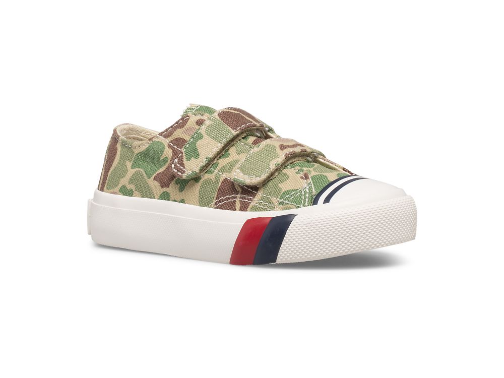 Keds Royal Lo HL Sneakers Jongens Camo Olijfgroen | BE-52650