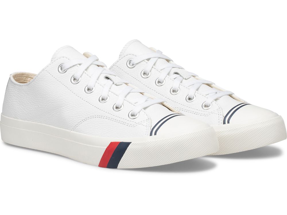 Keds Royal Lo Klassieke Leren Veterschoenen Dames Wit | BE-45597