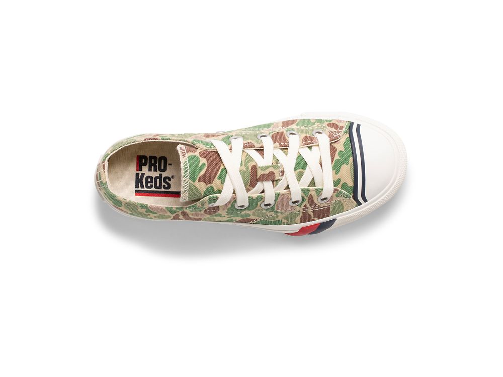 Keds Royal Lo Sneakers Meisjes Camo Olijfgroen | BE-01202