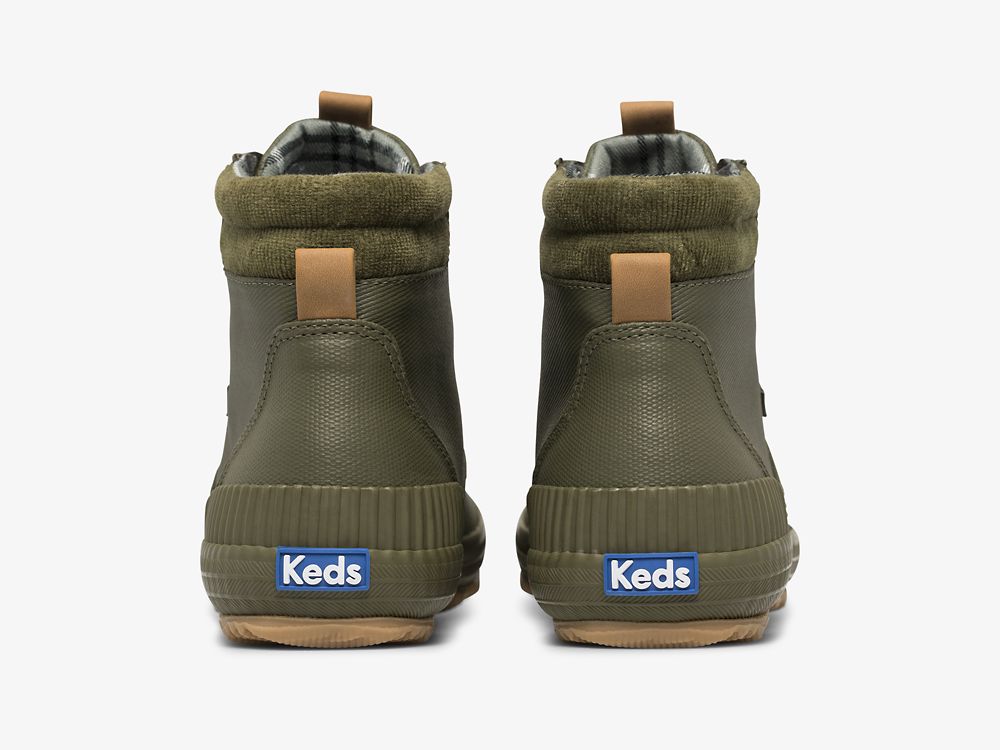 Keds Scout Boot III Water Resistant Canvas w/ Thinsulate™ Veterschoenen Dames Olijfgroen | BE-43380