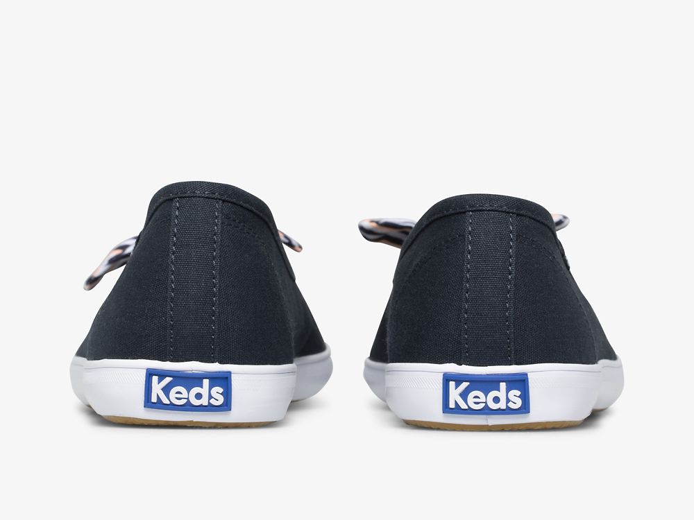 Keds Seaside Canvas Slip On Sneakers Dames Donkerblauw Gekleurd | BE-65670