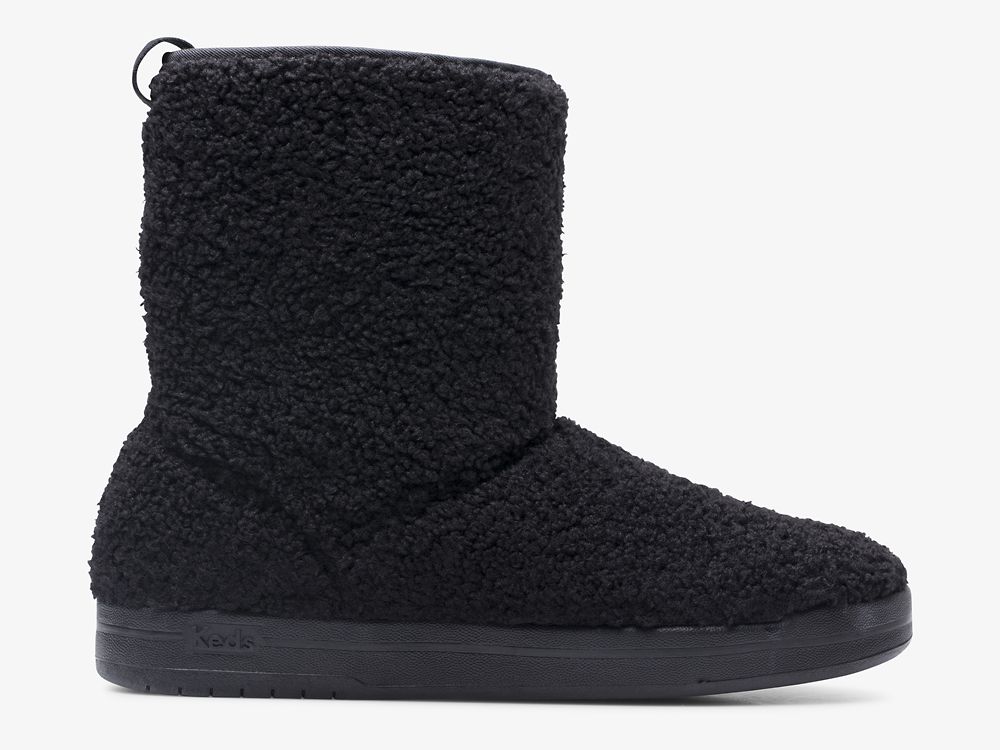 Keds Tally Boot Faux Shearling Laarzen Dames Zwart | BE-89384