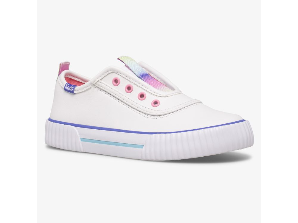 Keds Topkick Slip On Washable Leren Slip On Sneakers Meisjes Wit | BE-83725