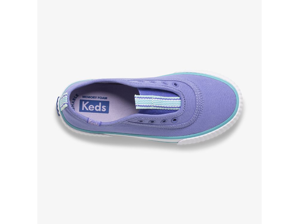 Keds Topkick Washable Slip-On Slip On Sneakers Meisjes Paars Turquoise | BE-50743